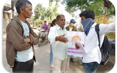Role Play to aware labors to avoid use of Tobacco and Smoking, awareness camp at labor Chouk, Malwa Mill Indore
