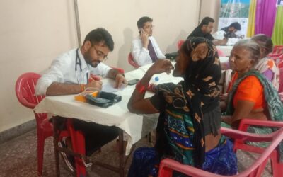 Gyanpushp organized Health Checkup Camp at Malwa Mill Area Indore